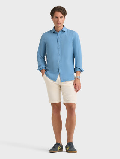 CAMISA TENCEL AZUL