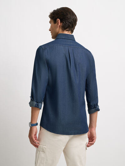 CAMISA DENIM TIE AZUL MARINO