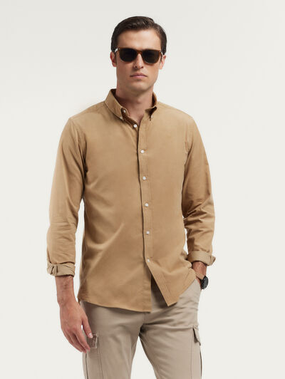CAMISA MICROPANA B.DOWN CAMEL
