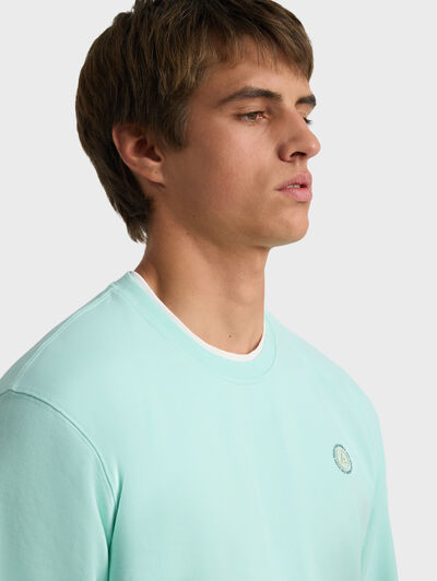 SUDADERA BASIC SPRING VERDE AGUA