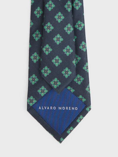 CORBATA PRINTED AZUL MARINO