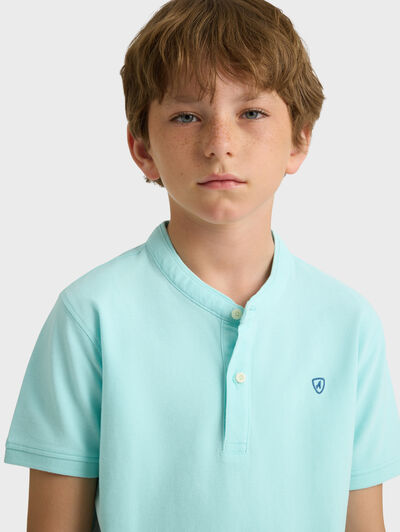 POLO MAO KIDS VERDE AGUA