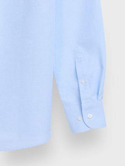 CAMISA OXFORD POCKET CELESTE