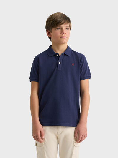 POLO BASIC KIDS AZUL MARINO