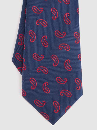 CORBATA JACQUARD MF AZUL MARINO