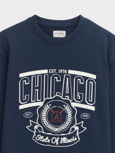 SUDADERA CHICAGO AZUL MARINO
