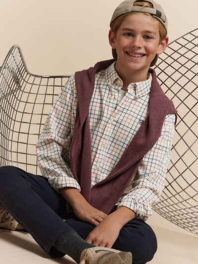 CAMISA FLANNEL CHECK KIDS BURDEOS
