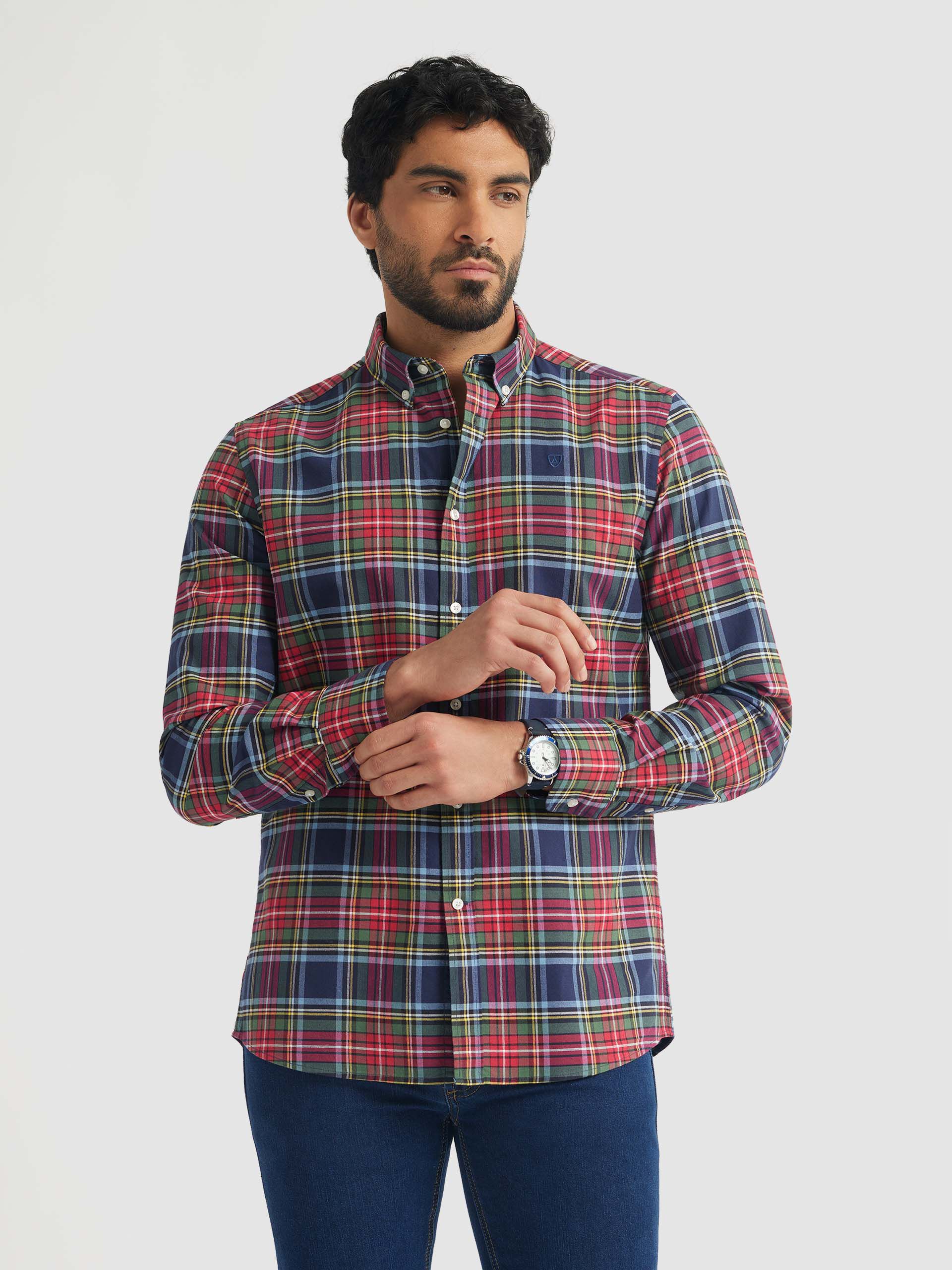 Camisa oxford azul marino on sale