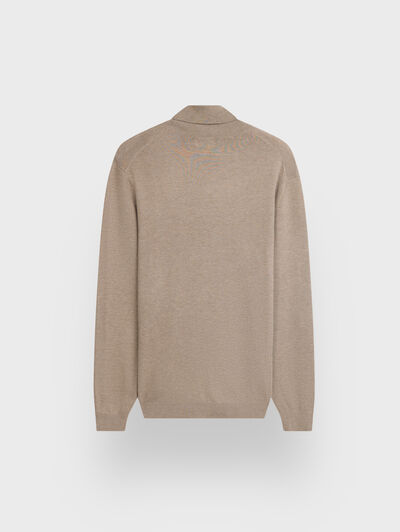 JERSEY CUELLO VUELTO CAMEL