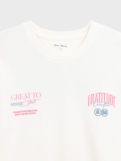 CAMISETA GRATITUDE KIDS BLANCO