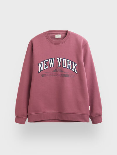 SUDADERA NEW YORK ROSA