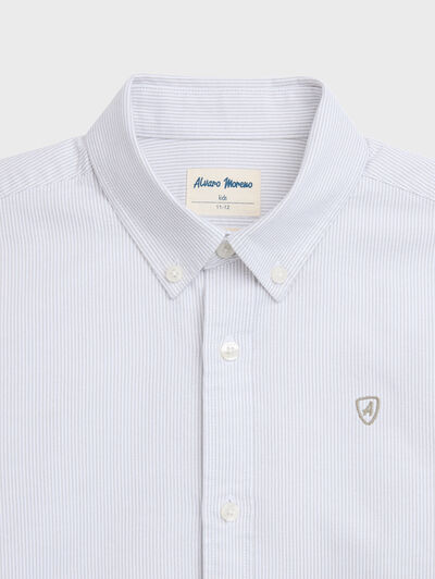 CAMISA OXFORD MIL RAYAS KIDS VERDE