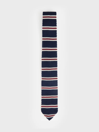 CORBATA PUNTO AZUL MARINO