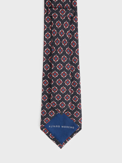 CORBATA PRINTED AZUL MARINO