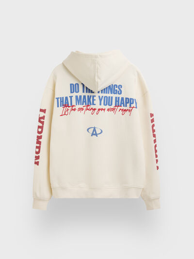 SUDADERA HAPPY BEIGE