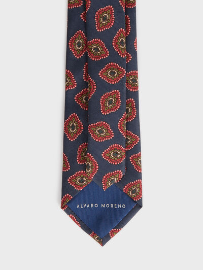 CORBATA PRINTED AZUL MARINO