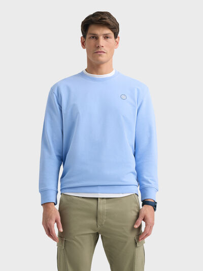 SUDADERA BASIC SPRING CELESTE