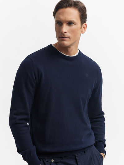 JERSEY ROUND NECK TRENDY AZUL MARINO