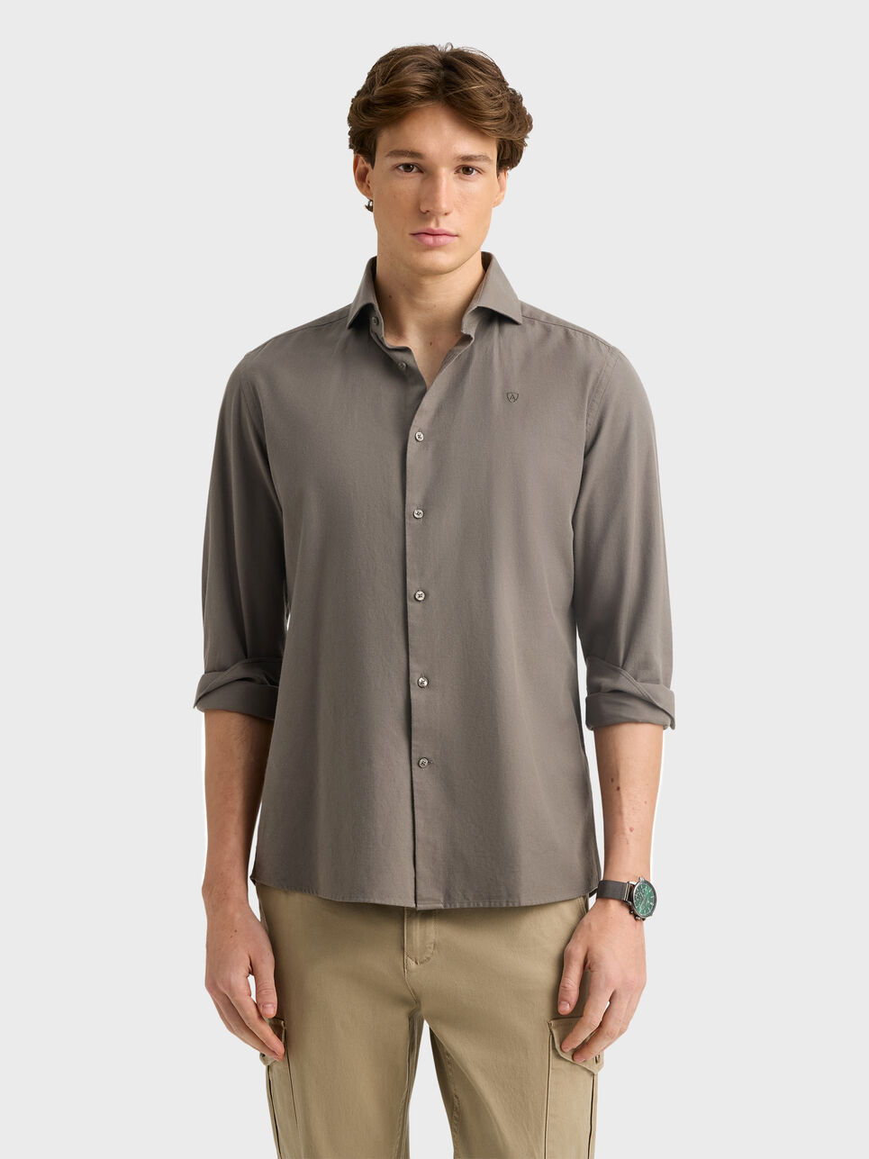 CAMISA TWILL PEACH