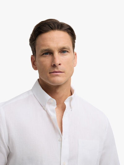 CAMISA LINO BOLSILLO BLANCO