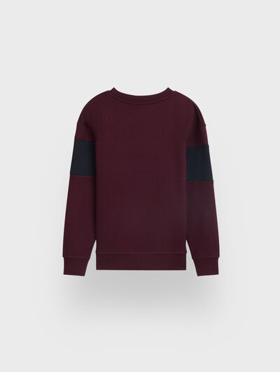 SUDADERA CLUB KIDS BURDEOS