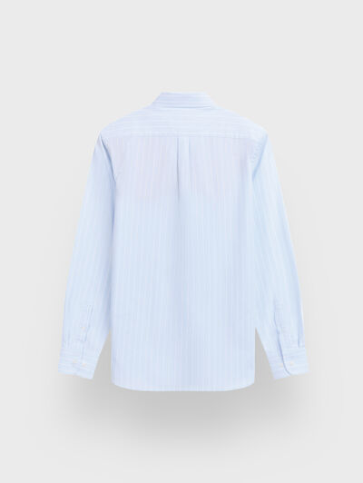 CAMISA OXFORD STRIPES CELESTE