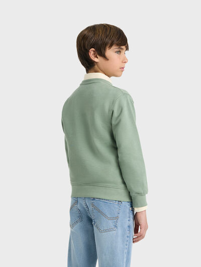 SUDADERA BASIC KIDS VERDE