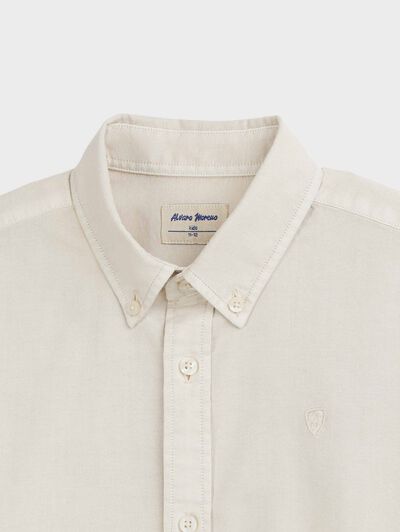 CAMISA OXFORD DYE KIDS BEIGE
