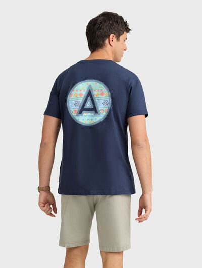 CAMISETA ETNICA AZUL MARINO