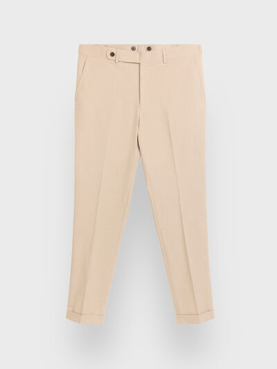 PANTALON DOPPIO PLAIN BEIGE