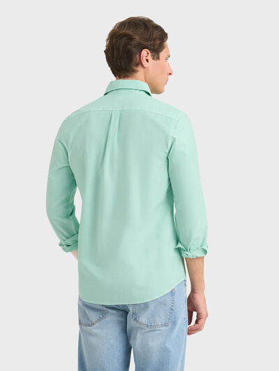 POLERA OXFORD DYE VERDE AGUA