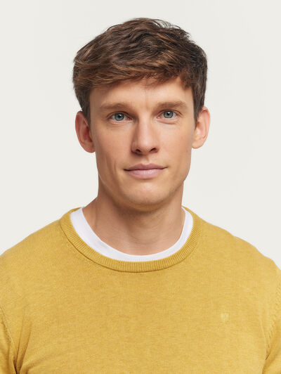 JERSERY ROUND NECK TRENDY MOSTAZA