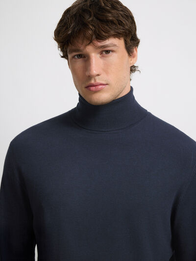 JERSEY CUELLO VUELTO AZUL MARINO