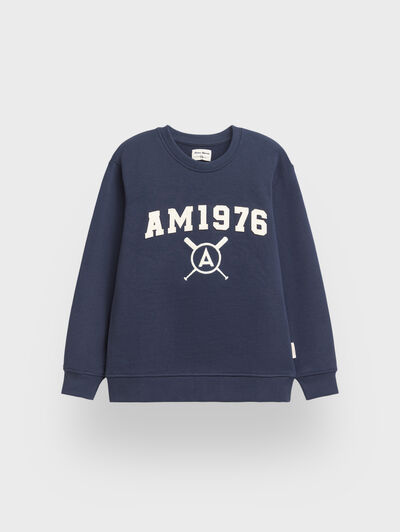 SUDADERA PATCH KIDS AZUL MARINO