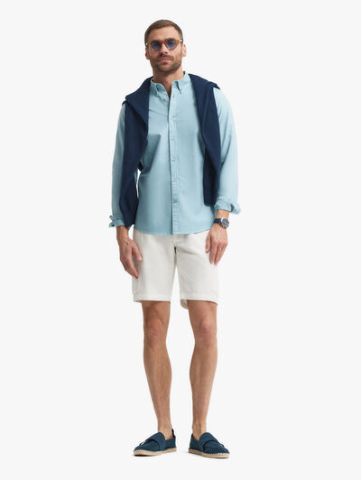 CAMISA OXFORD DYE TURQUESA