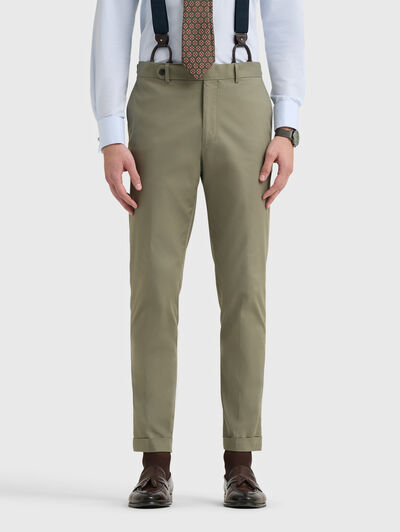 PANTALON DOPPIO COTTON VERDE