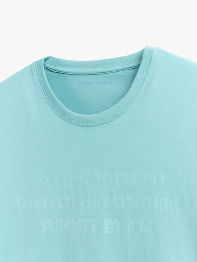 CAMISETA FEEL VERDE AGUA