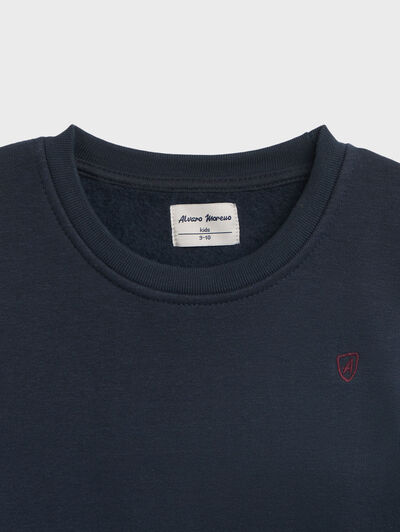 SUDADERA BASICA KIDS AZUL MARINO