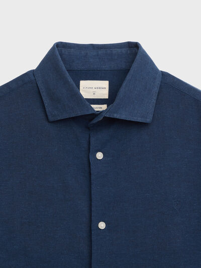 CAMISA LINO ALEX AZUL MARINO