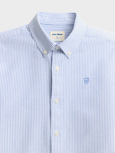 CAMISA OXFORD STRIPES KIDS AZUL