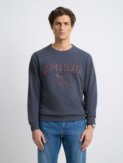 SUDADERA PATCH AZUL