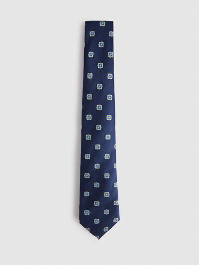 CORBATA JACQUARD MF AZUL MARINO