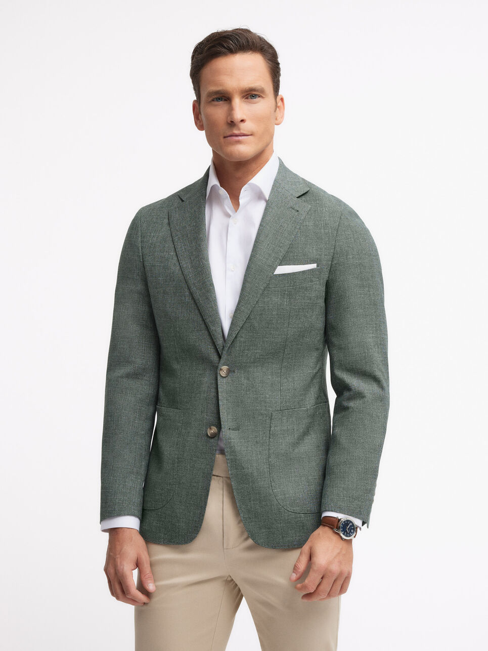 Americana Ropa De Hombre Alvaro Moreno AMERICANA ESTRUCTURA VERDE