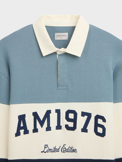 SUDADERA POLO 1976 CELESTE