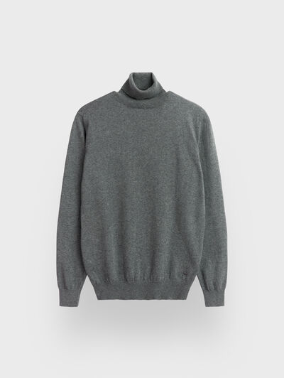 JERSEY ROLL COLLAR GRIS