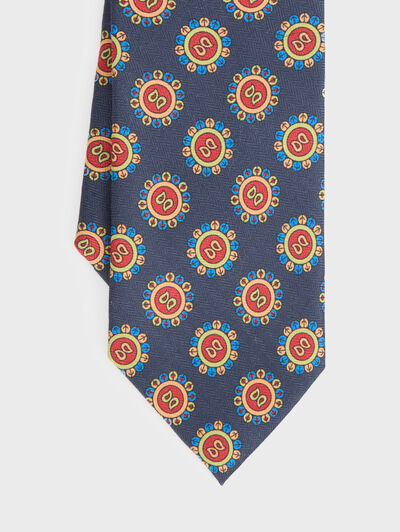 CORBATA PRINTED AZUL MARINO