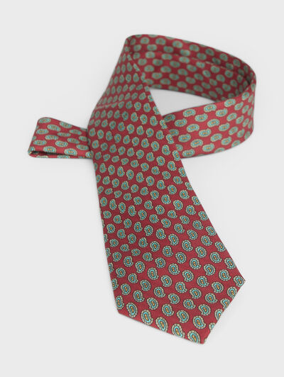 CORBATA PRINTED BURDEOS