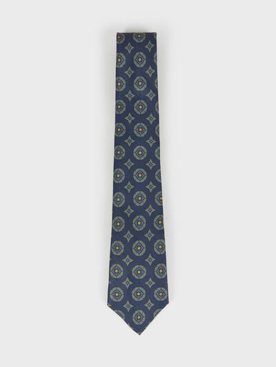CORBATA PRINTED AZUL MARINO