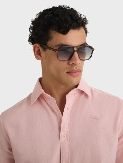 CAMISA LINO GD SALM&Oacute;N