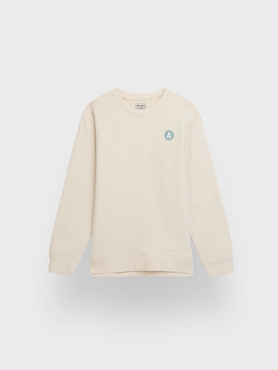 SUDADERA LOGO KIDS BEIGE